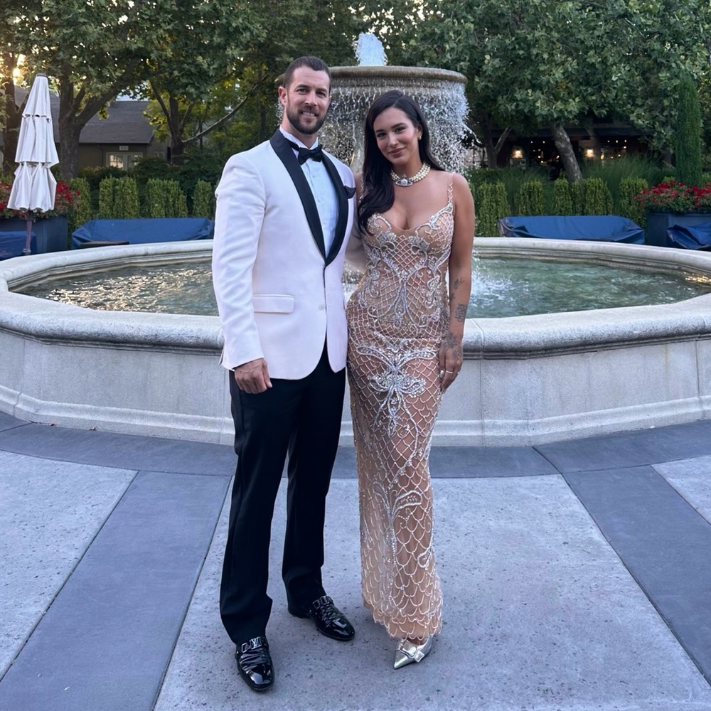 Custom Gown— Sheer Mesh Bedazzled